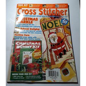 Cross Stitcher December 96 Christmas Stocking with Bunny Tiny Kit Advent Pattern